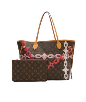 Louis Vuitton Monogram Bay Neverfull MM Tote Bag with Pouch